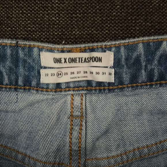 One Teaspoon High Waist Bandits Surf Cowboy Short - Picture 3 of 12